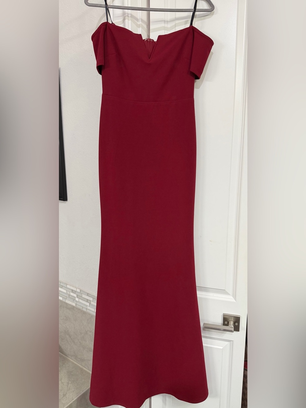 Lulu's Deep Wine Evening Gown